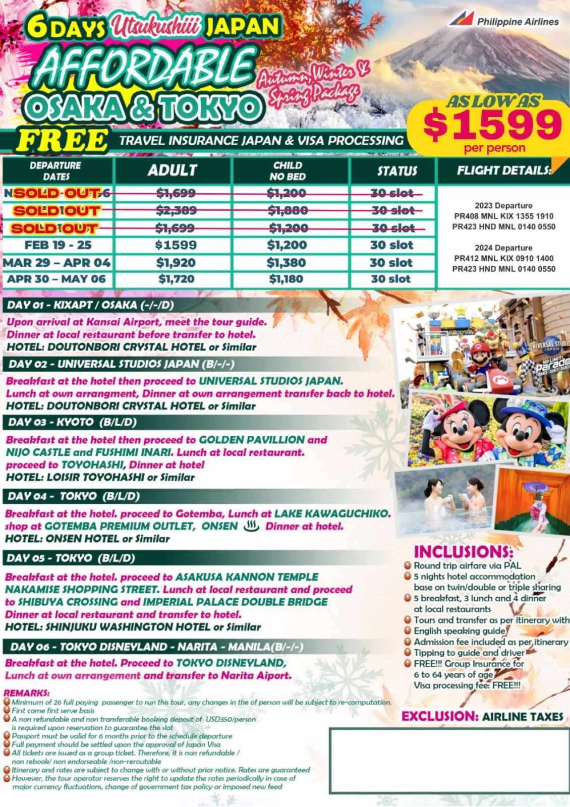 Osaka and Tokyo Package