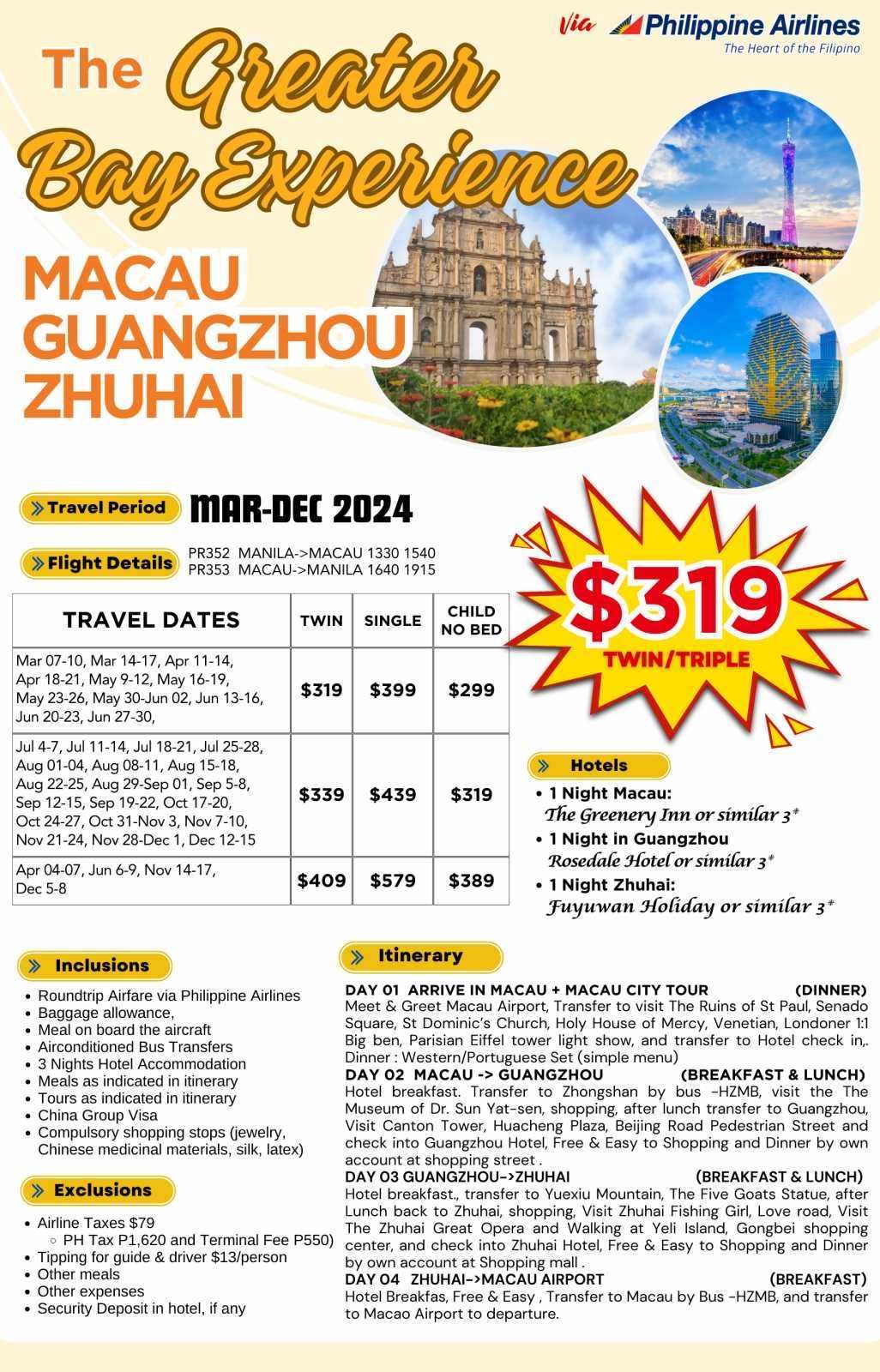 Macau, GuangZhou, Zhuhai Package